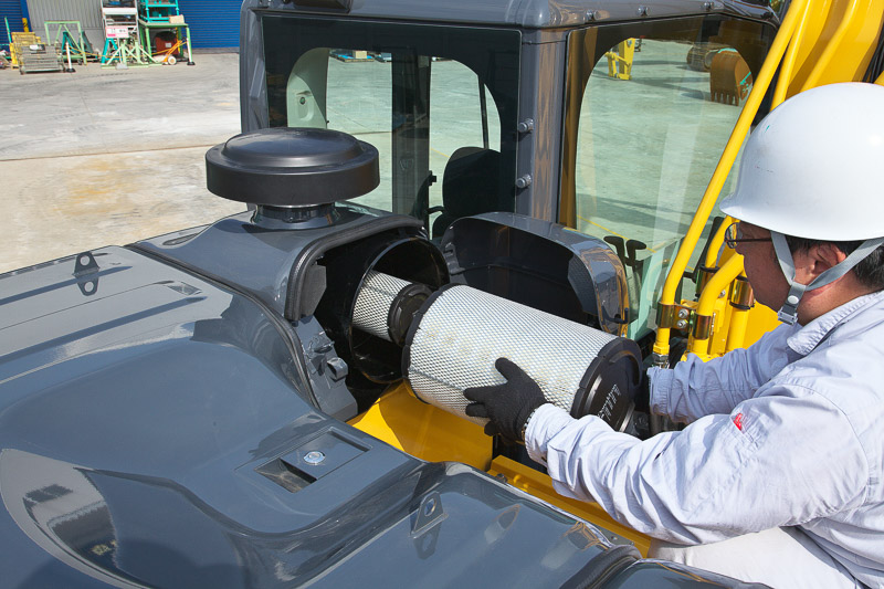 Imagen de Excavadora convencional modelo de filtro de aire doble SK350LC-10 de América del Norte
