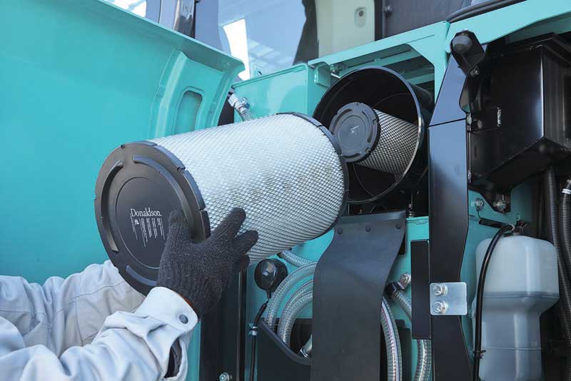 Imagen del filtro de aire convencional SK500LC-10 para excavadora modelo de América Latina